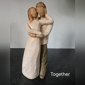 Willow Tree Embrace Couple Figurine - Cream and Olive